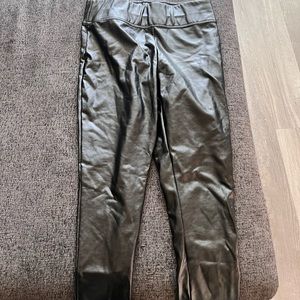 Fleece-Lined Pleather Leggings